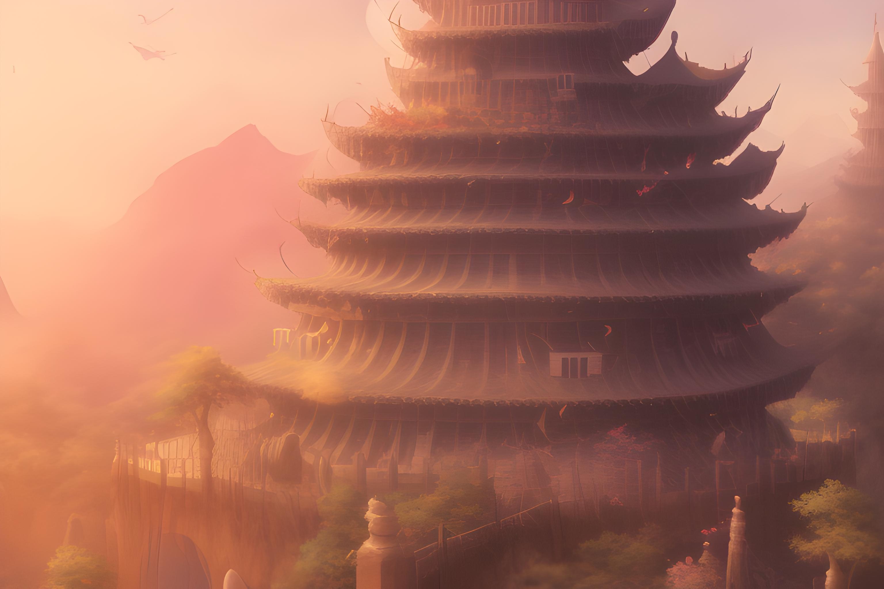 霓虹灯赛博朋克城市街景3D立体